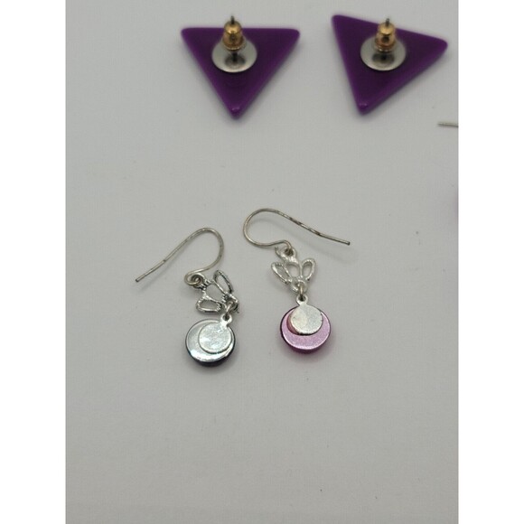 Purple Earrings Pierced Lot of Three - Picture 8 of 8
